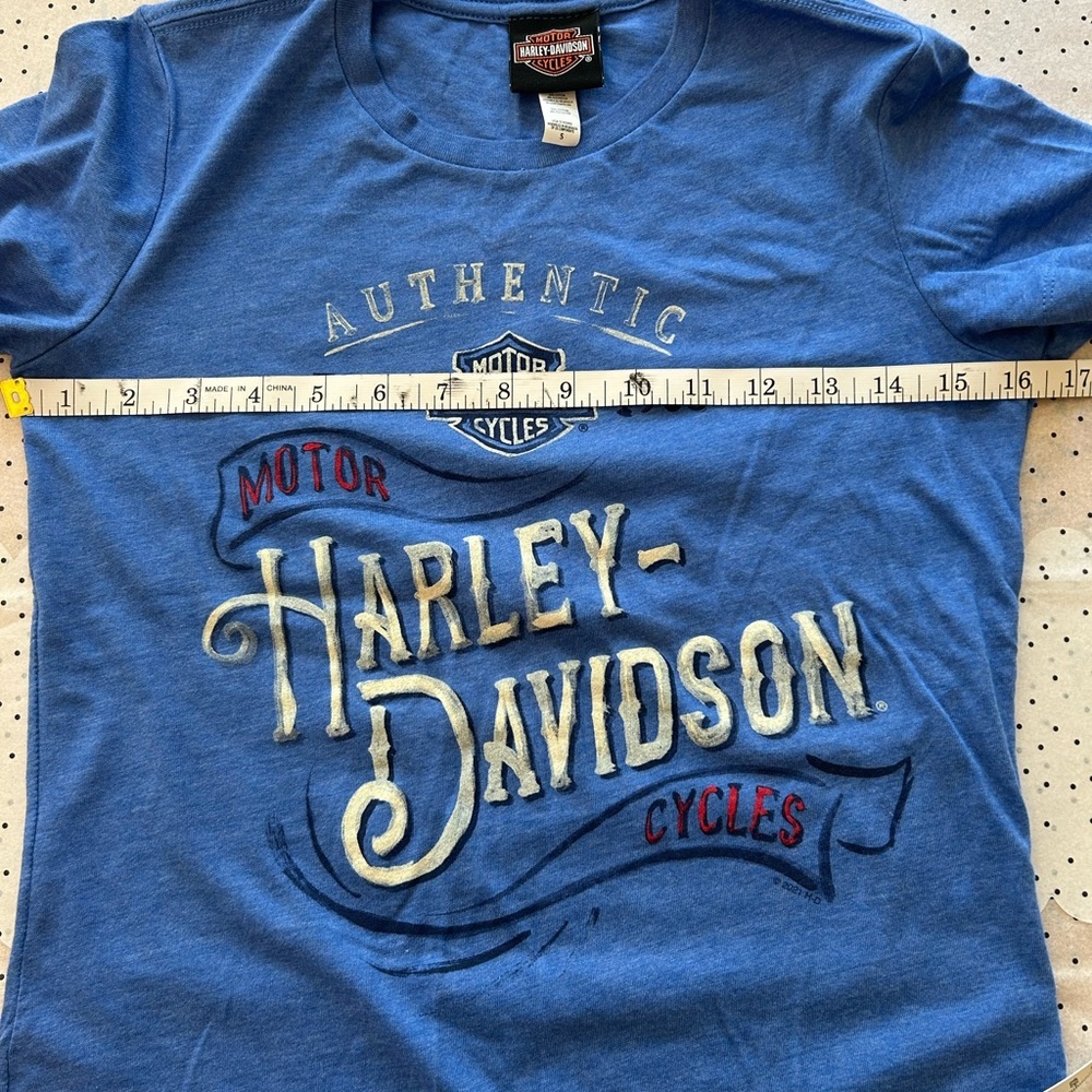 Harley-Davidson Blue Authentic Tee - Picture 3 of 7